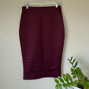 APT 9 Maroon Pull-on Skirt